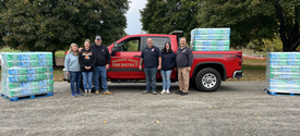 Pictured are left to right event organizers Julie Muncey, Tracy Anderson, Dover Town Supervisor Rich Yeno, PVFD Lieutenant Kenny Elliott, Firefighter Abby Elliott and Salt Point Fire Company President Jeff Cady.